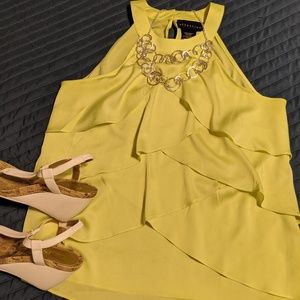 Citron Ruffle Tank